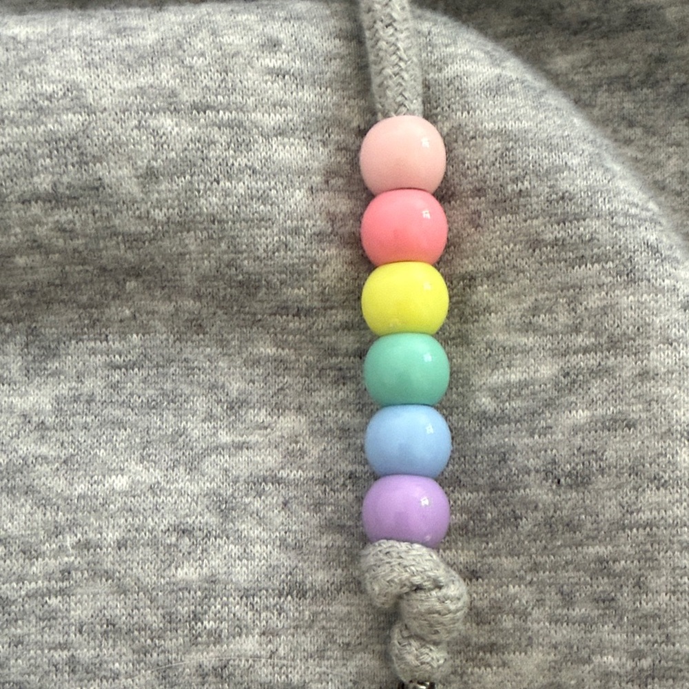 Lola + The Boys Gray Hoodie with Rainbow Sequins - Picture 4 of 6